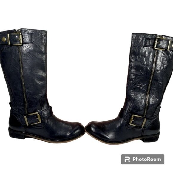 NIB Gianni Bini Ride-On Leather Boots Size 5.5 Women’s - Picture 2 of 14